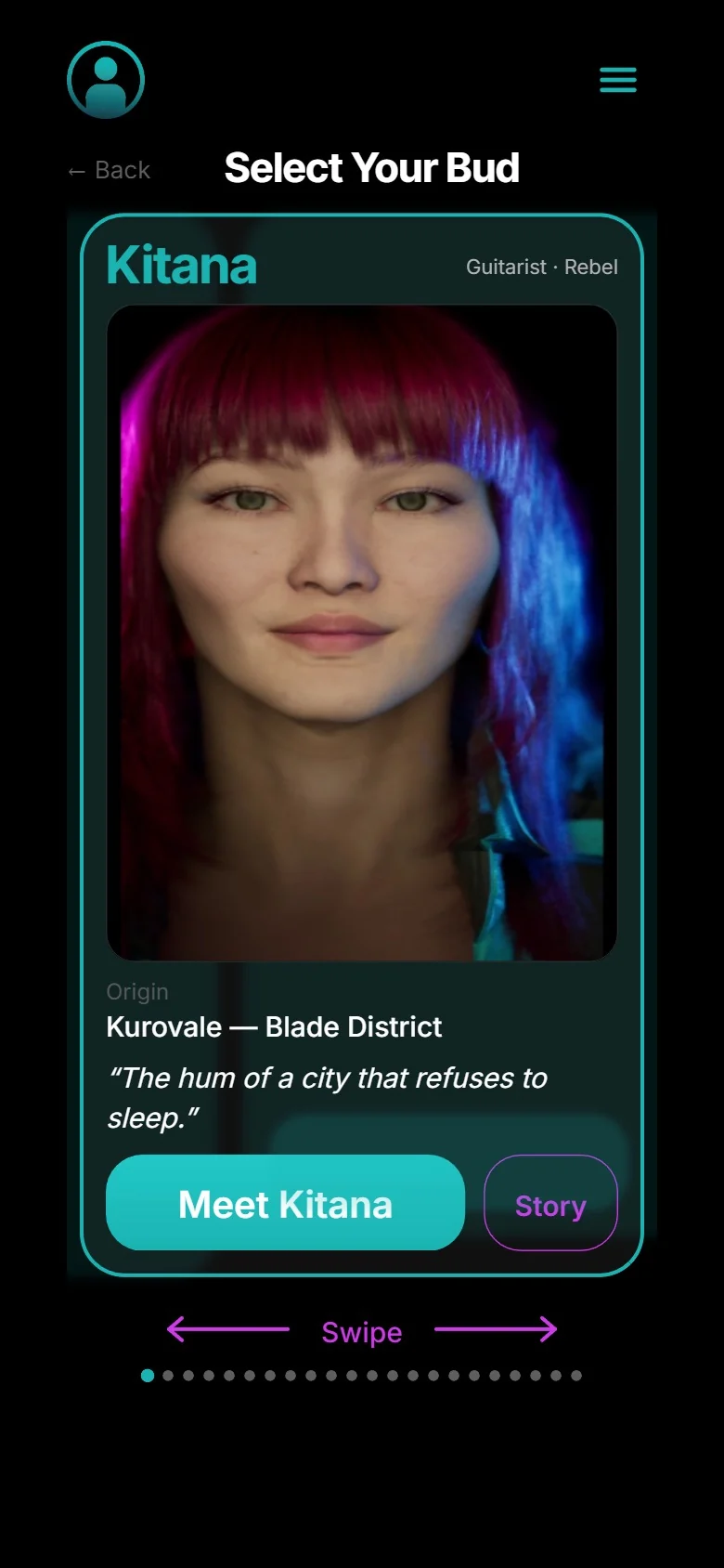 Choosing a bud: Kitana, Kurovale — Blade District